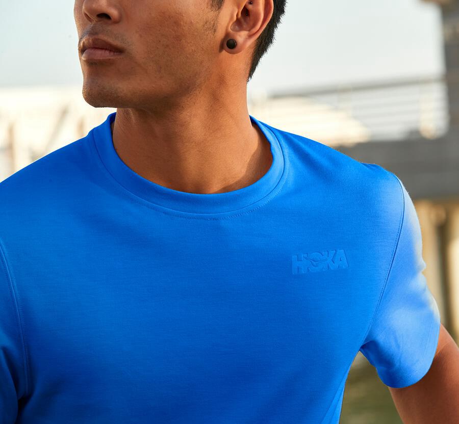 Camisa Hoka One One Hombre Azules - Lifestyle - SGPE16482